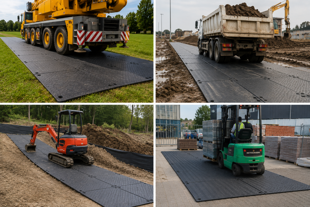 Kunststof rijplaten huren in Groningen voor bouw, infra en evenementen